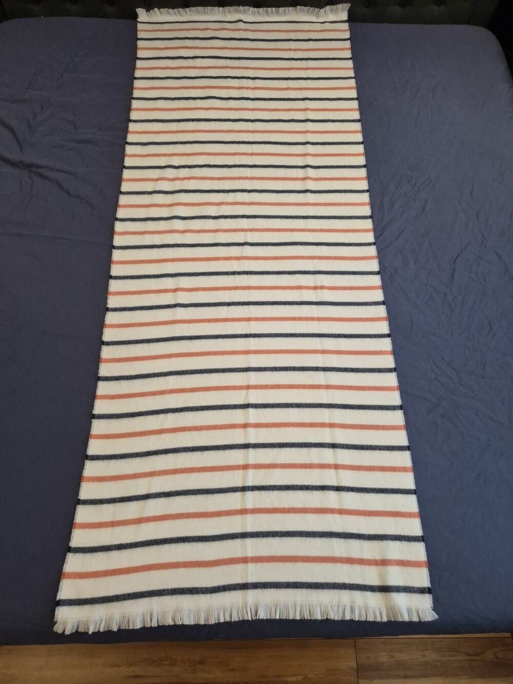 LL Bean Striped Shawl Wrap Cabincore Boho Cozy Comfort 50x52”